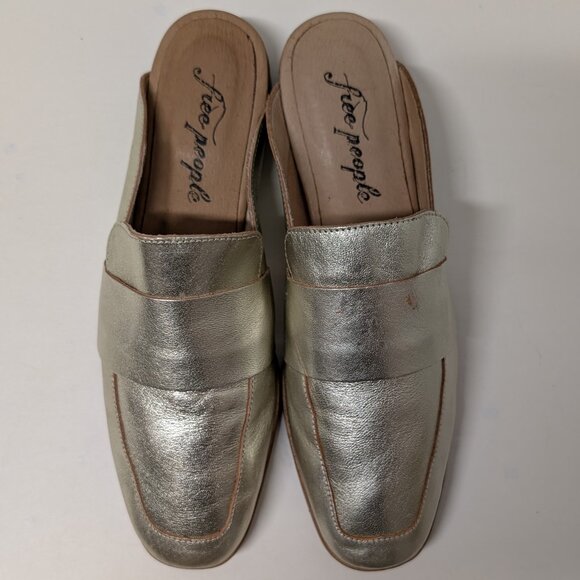 Free People At Ease Loafer in Gold Metallic - Picture 3 of 16